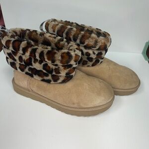 Women’s Ugg Fluff Mini Quilted Leopard Boots